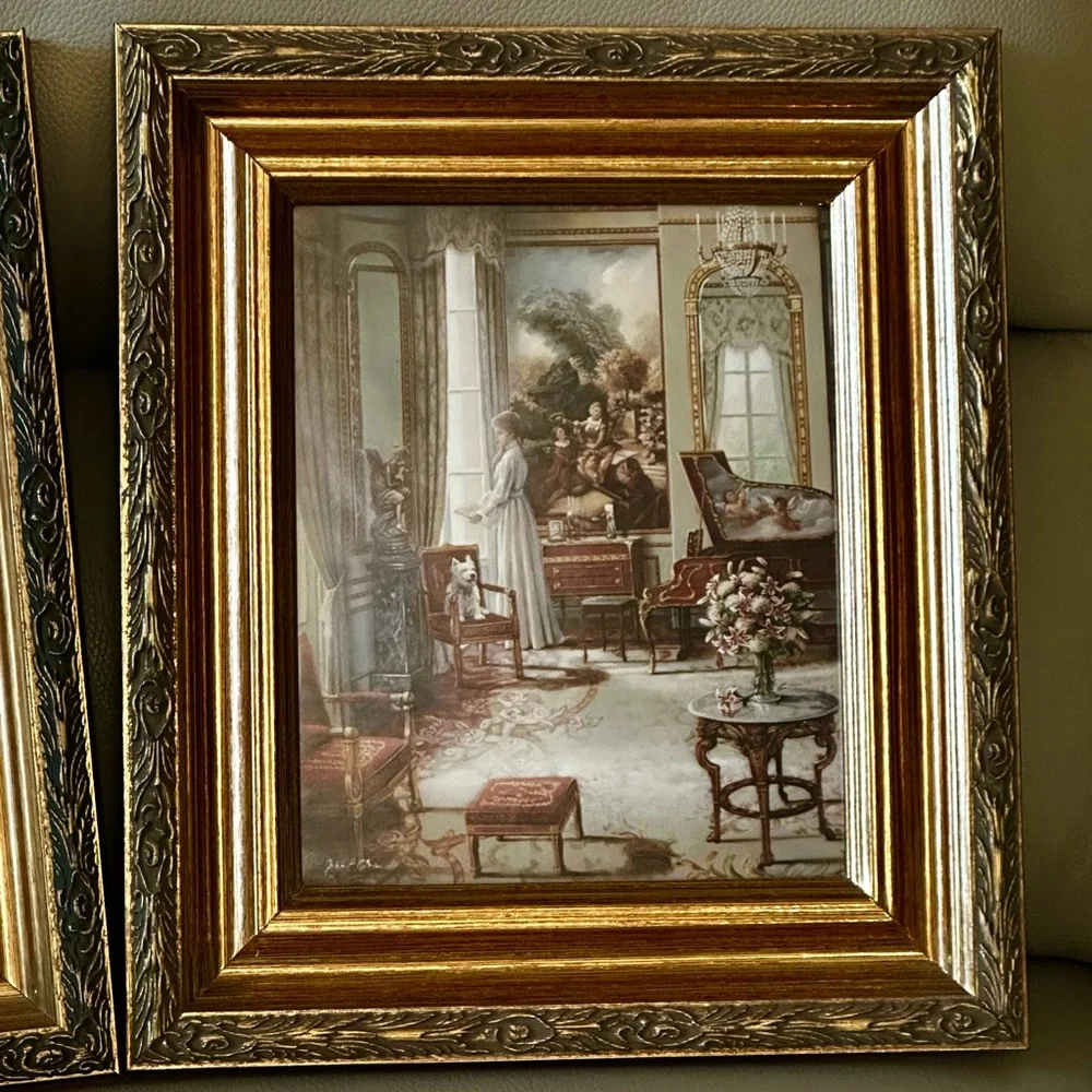 Y2K Victorian ladies limited edition set Gold Ornate Decorative Picture Frames